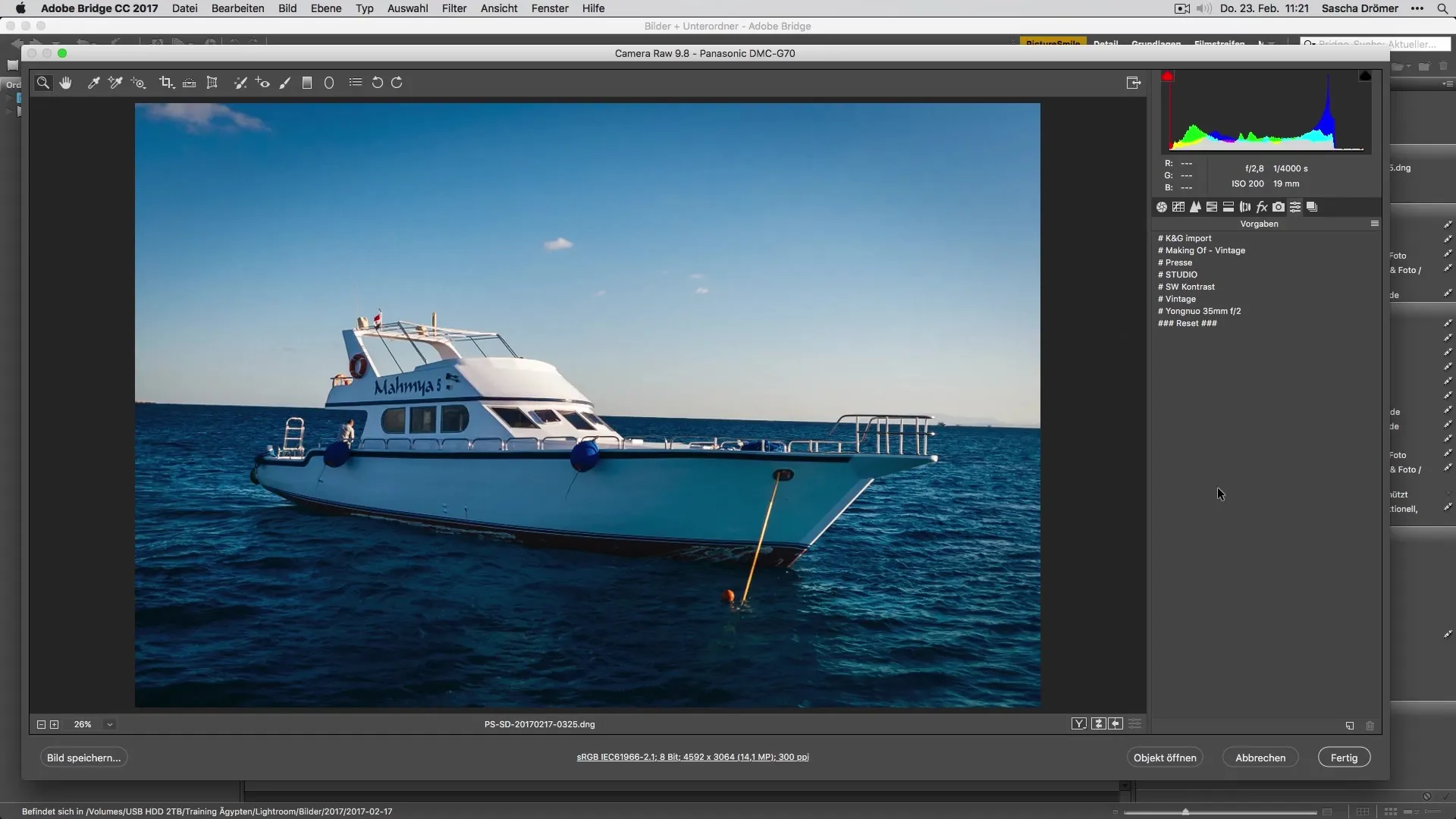 Importare efficacemente i presets per le foto di vacanza in Adobe Camera Raw