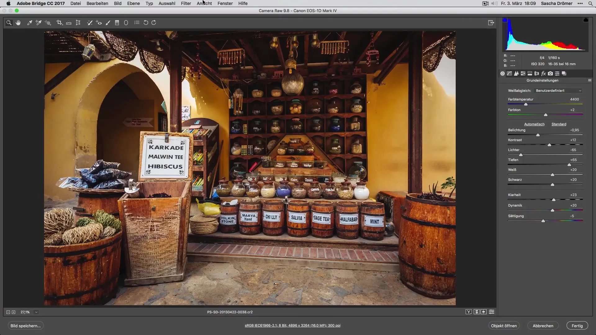 Quick raw development for vacation photos to make the most of it