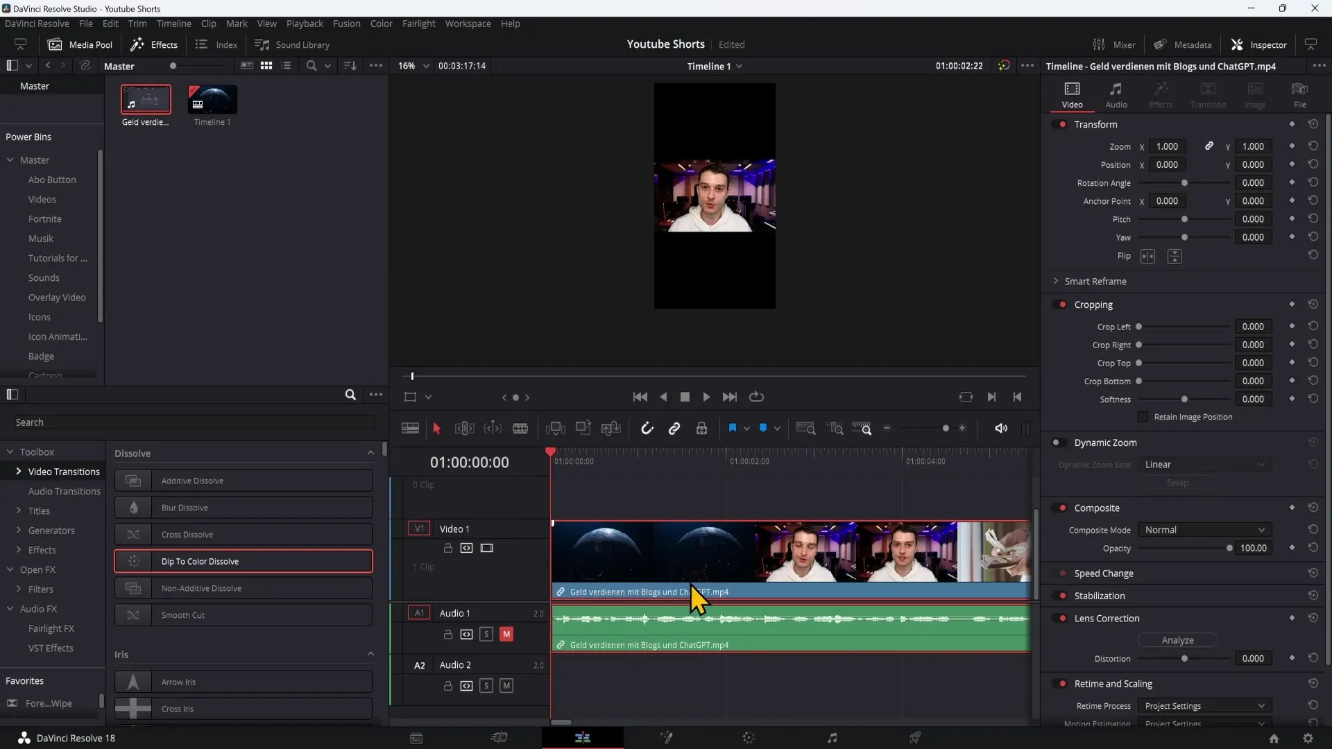 YouTube 단편 만들기: DaVinci Resolve를 사용한 PC에 대한 자세한 가이드