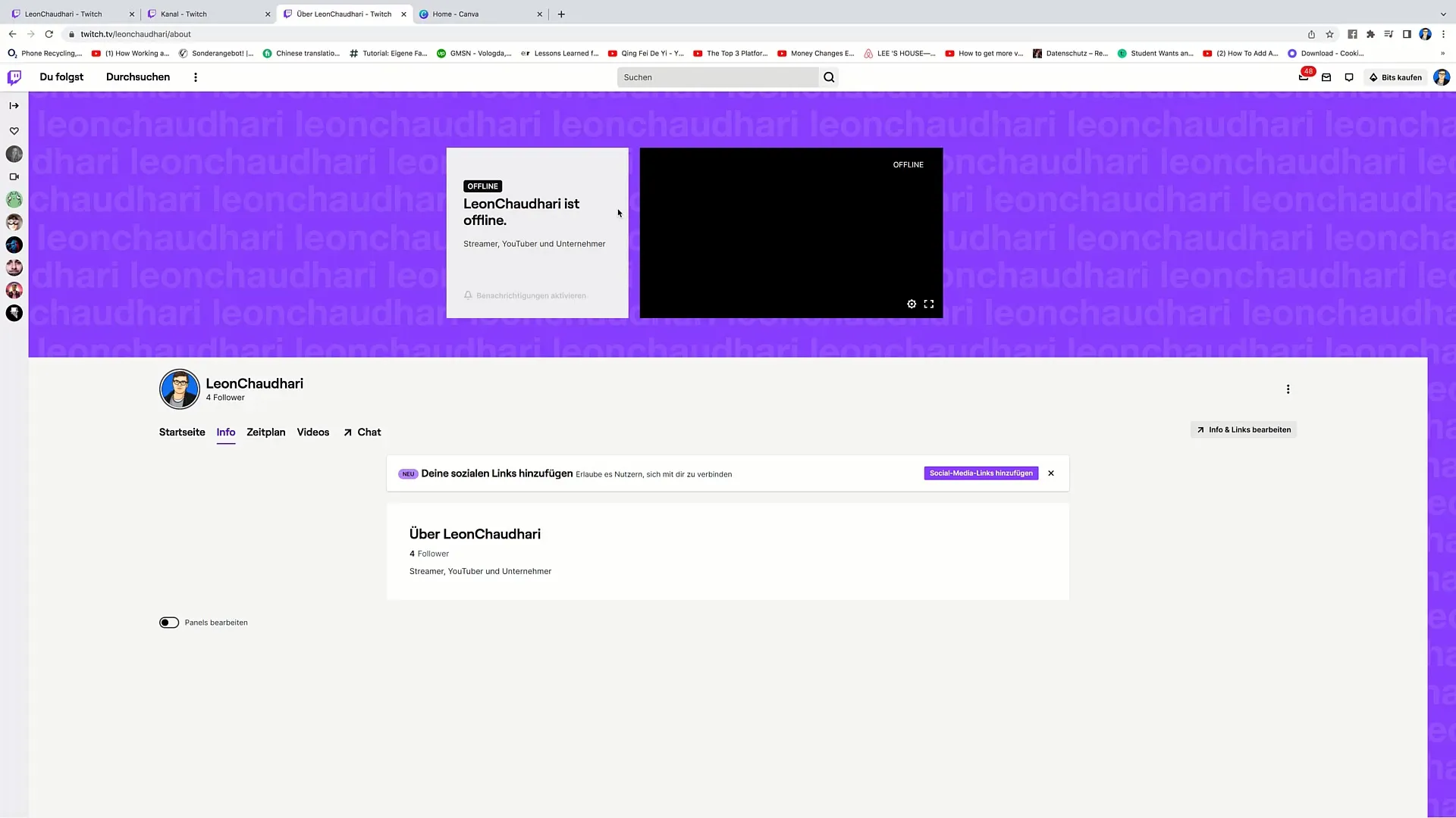 Instructions pour créer une image de profil Twitch