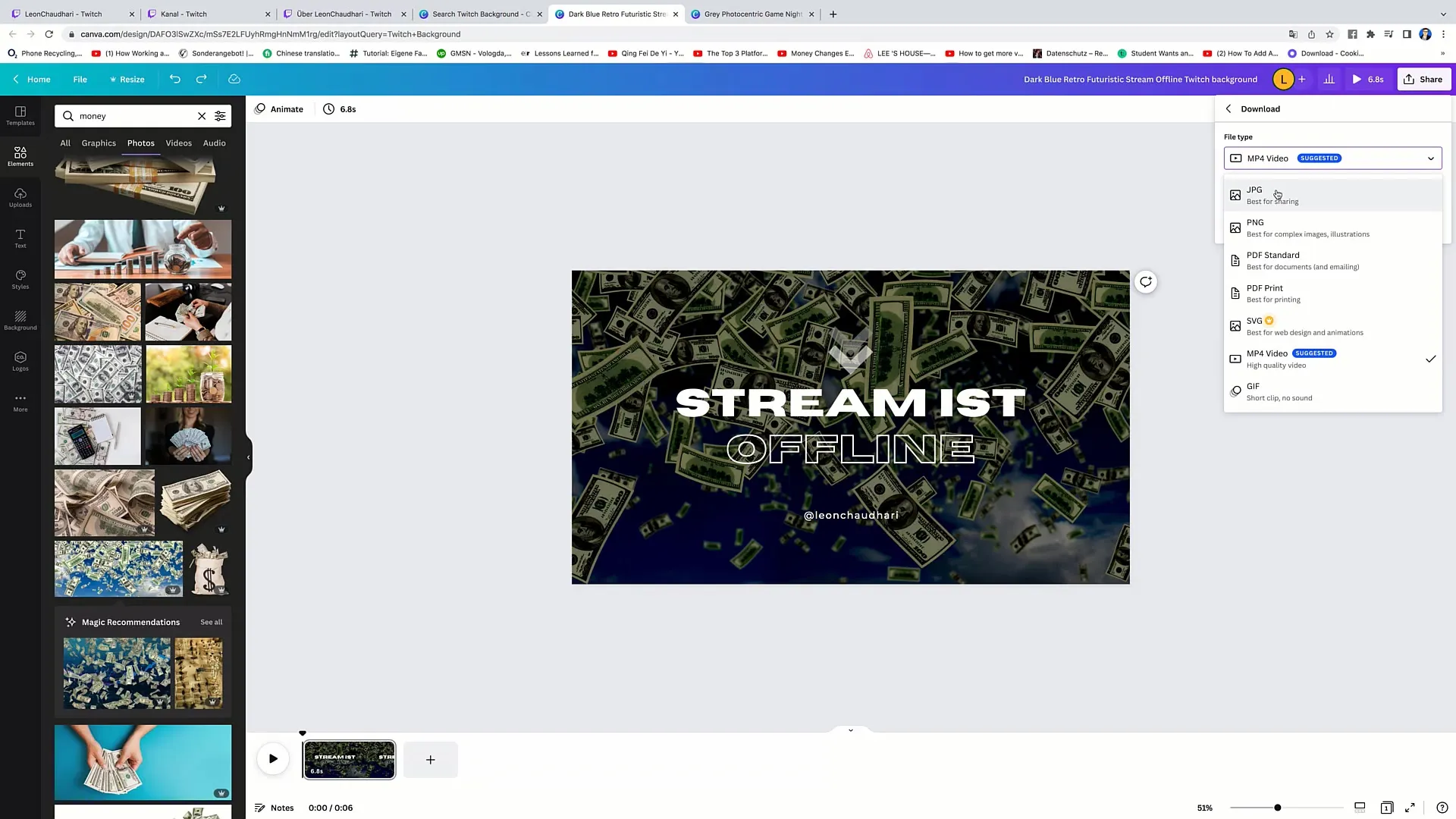 Creation of an attractive video player banner for your livestream