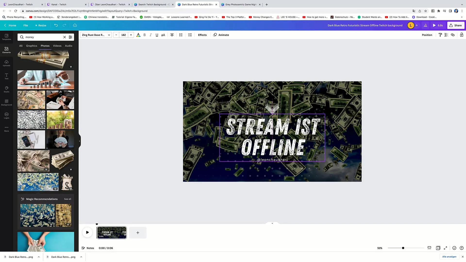 Creation of an appealing video player banner for your livestream
