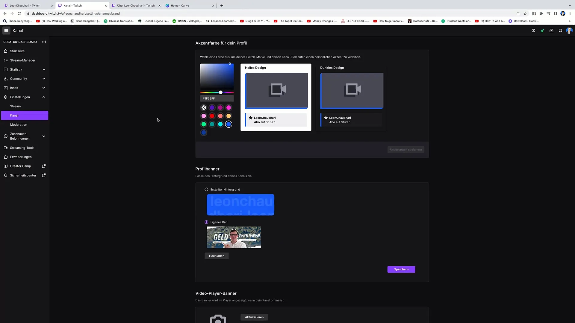 Creating an appealing video player banner for your livestream