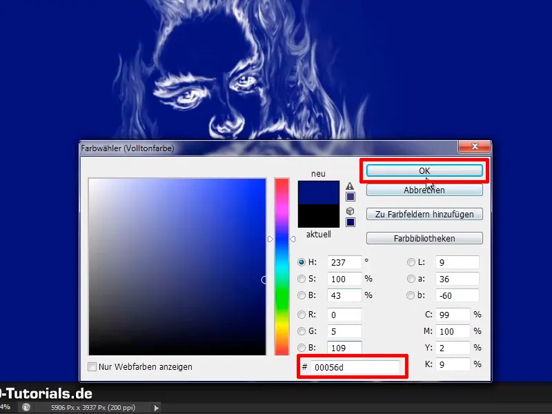 Photoshop composing - Fire and ice - Part 04: Darkening the background and preparing the colors