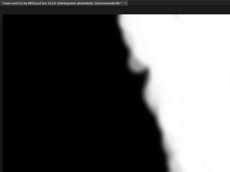 Photoshop composing - Fire and ice - Part 04: Darkening the background and preparing the colors