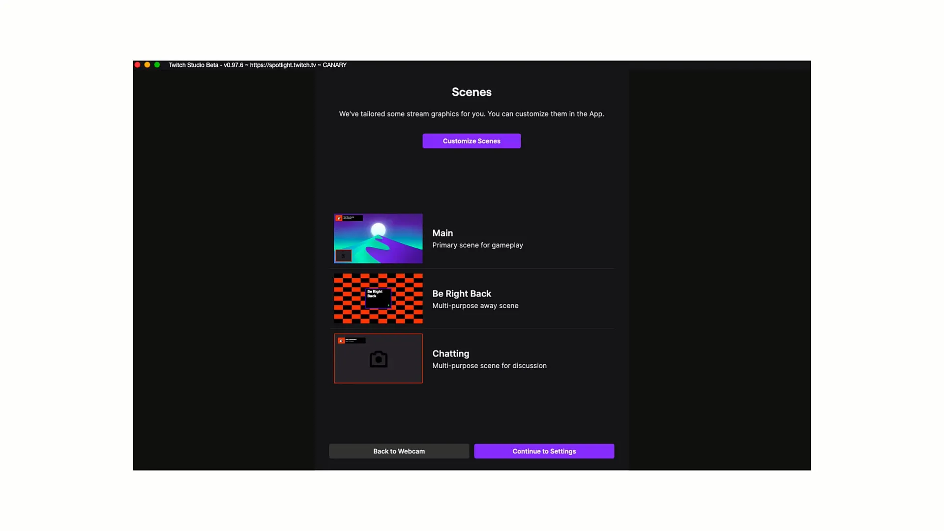 Optimal webcam settings for Twitch Studio