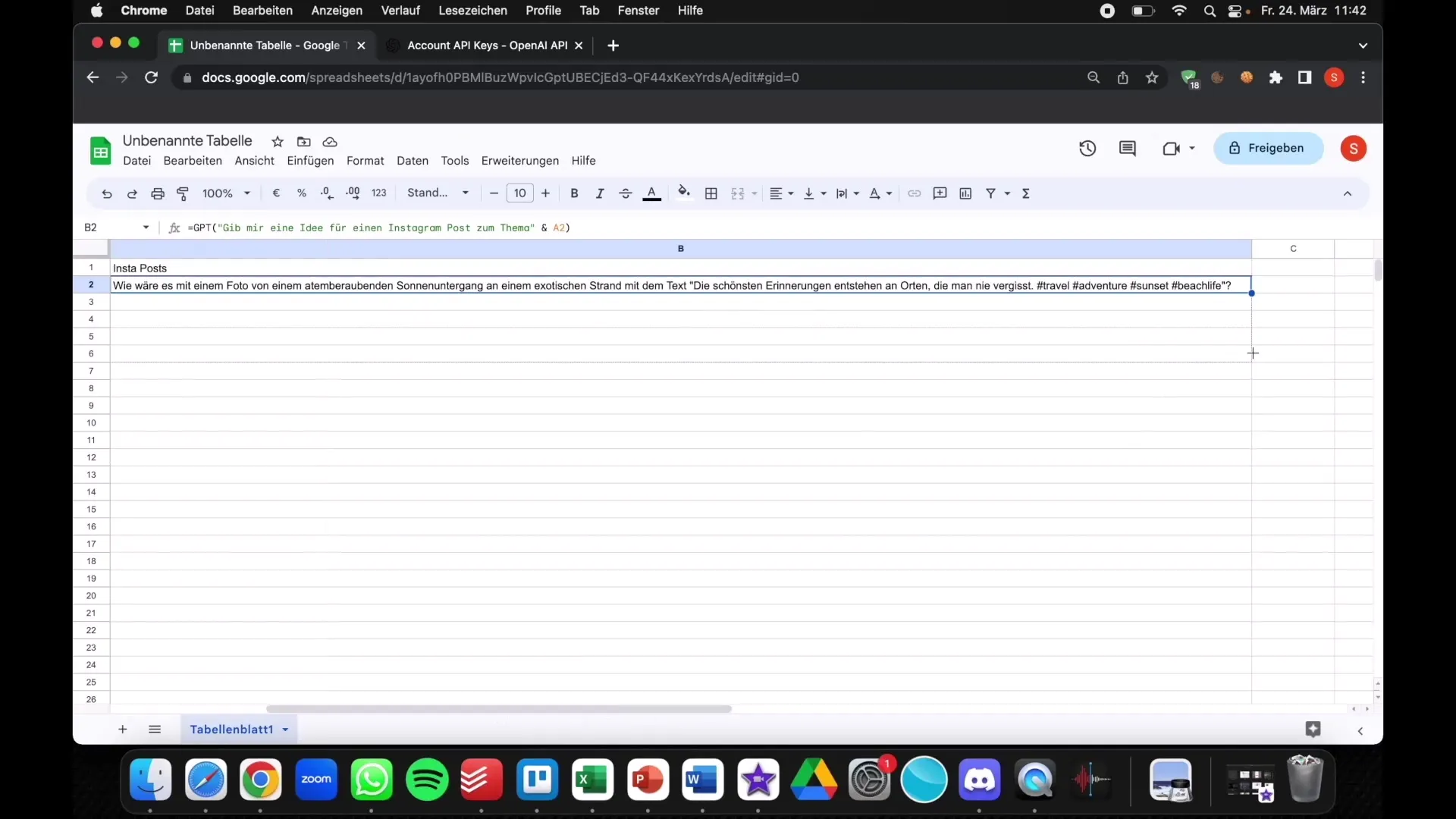 AI pre dáta: Tabuľky Google - prepojenie s ChatGPT