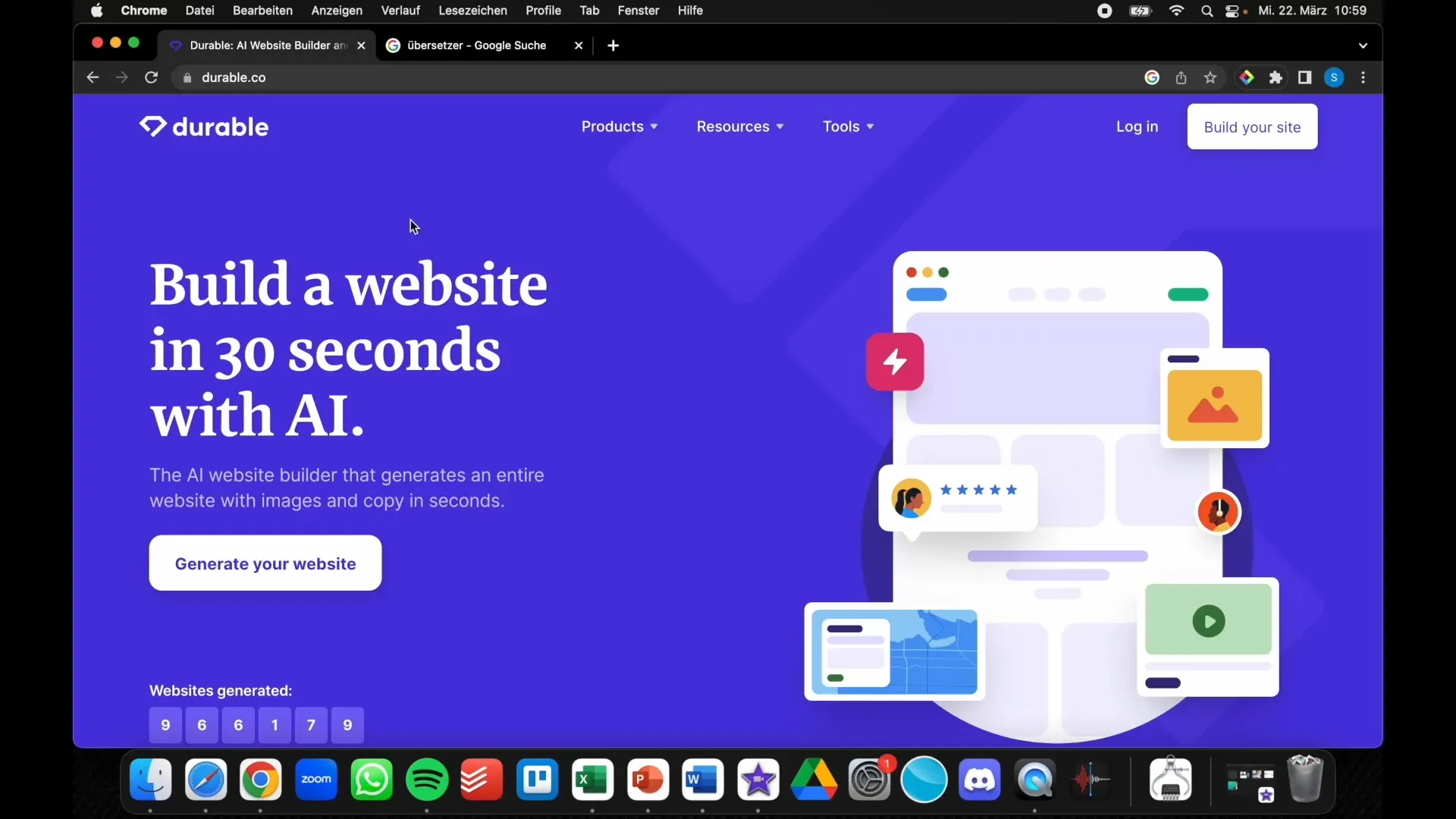Uw eigen website in slechts 30 seconden - zo eenvoudig is het met Durable