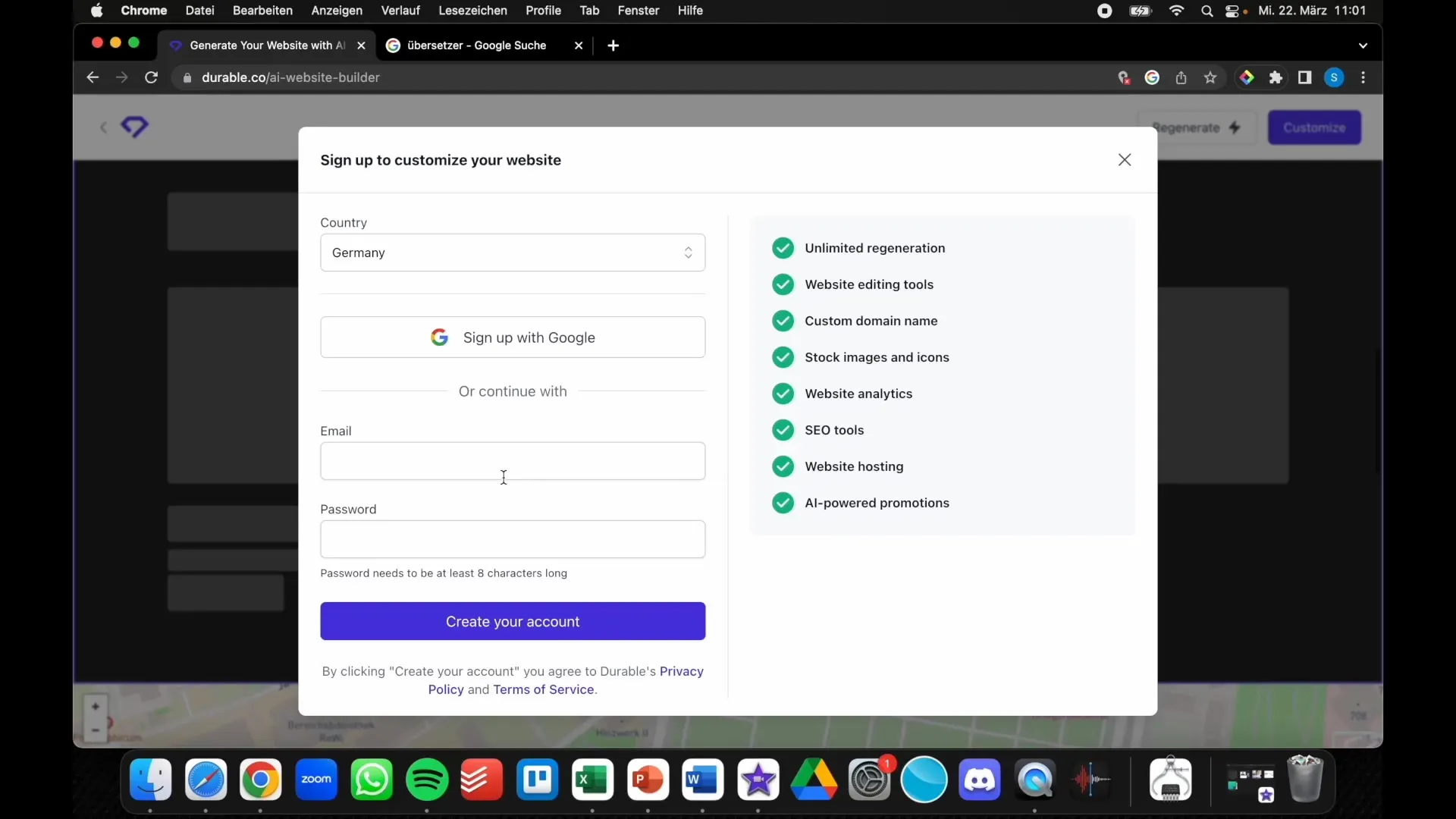 Uw eigen website in slechts 30 seconden - zo eenvoudig is het met Durable