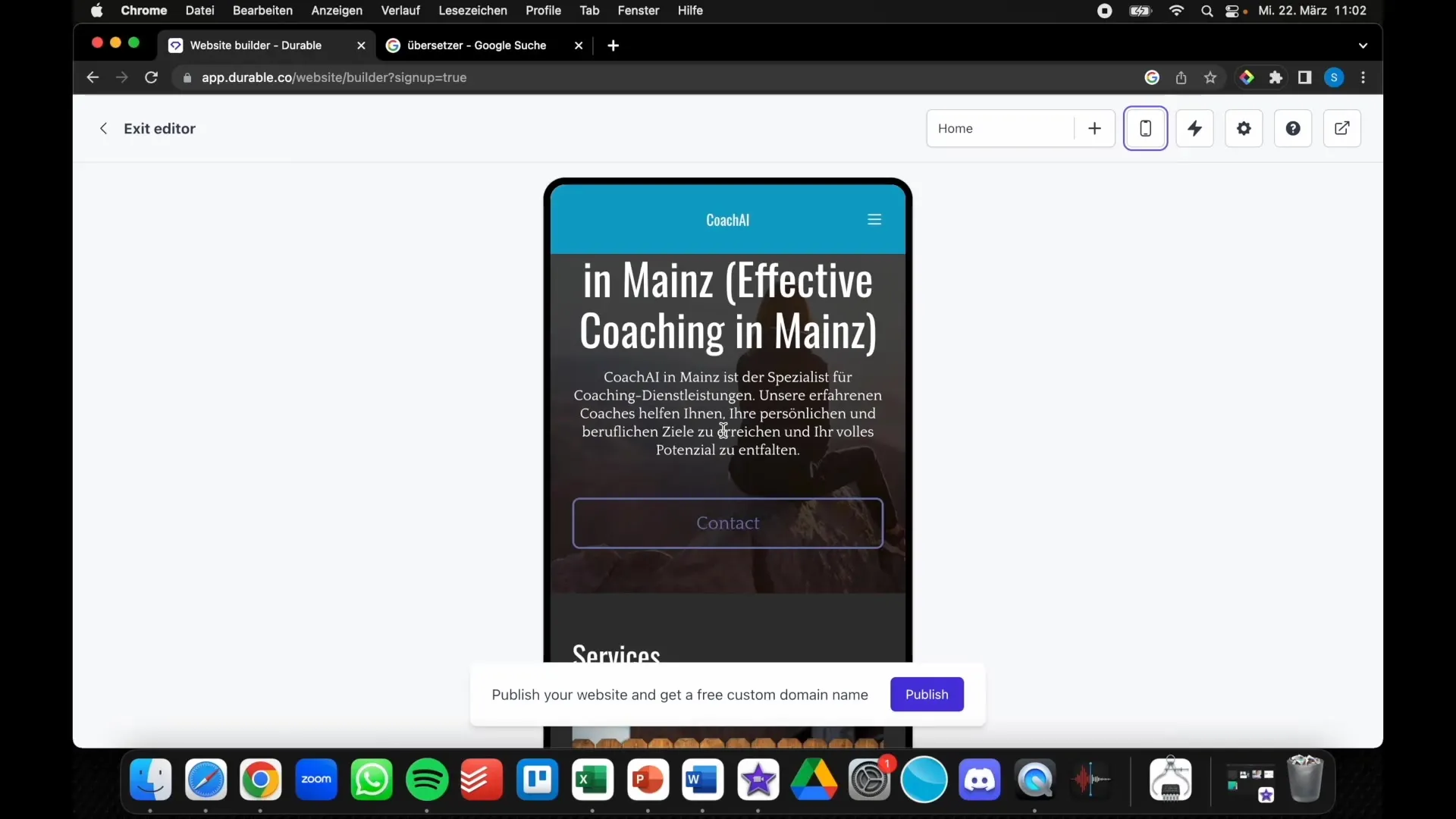 Uw eigen website in slechts 30 seconden - zo eenvoudig is het met Durable