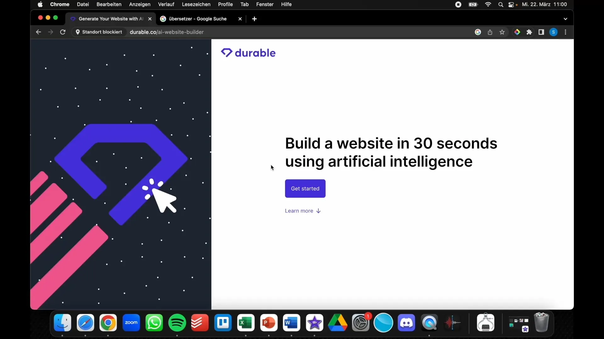 Uw eigen website in slechts 30 seconden - zo eenvoudig is het met Durable