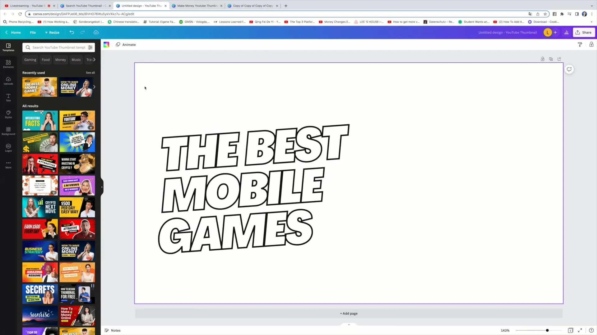 Create professional thumbnails for livestreams