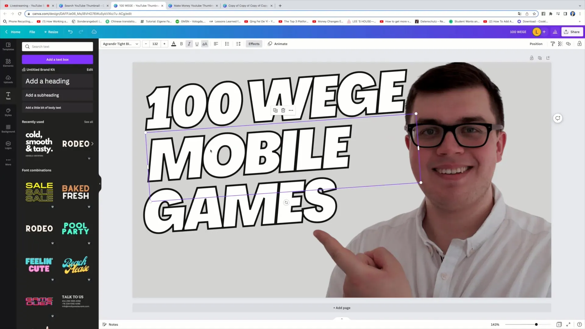 Create professional thumbnails for livestreams