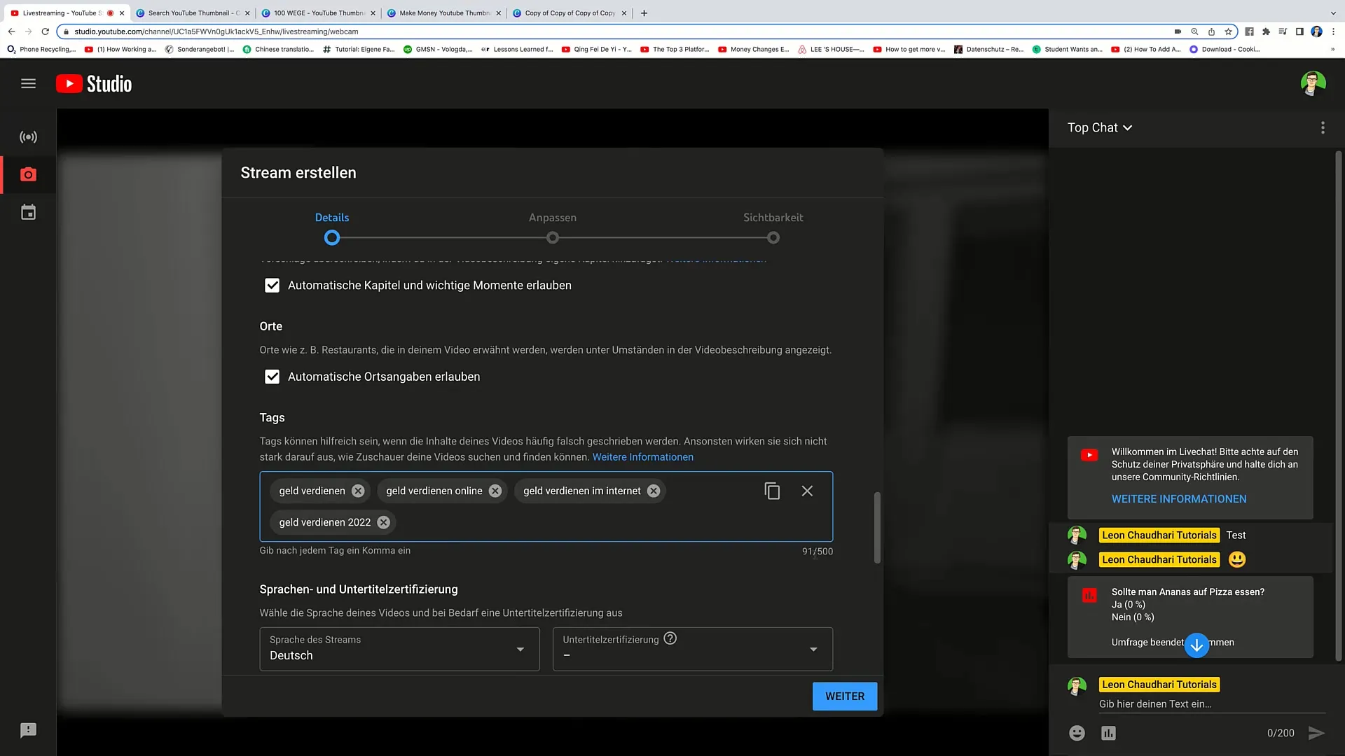 Diffusion en direct sur YouTube : Guide étape par étape pour les tags et le démarrage de votre stream