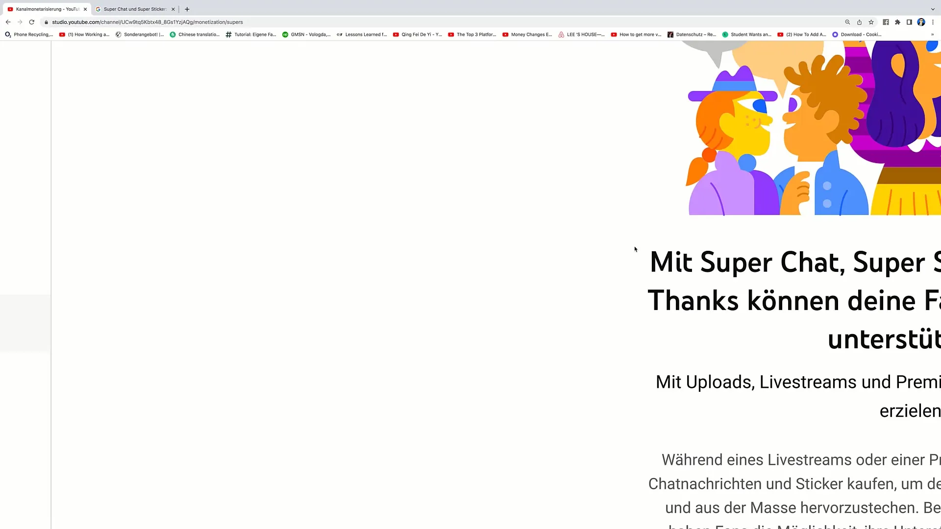 Livestreaming tutorial: Activating Superchat on YouTube