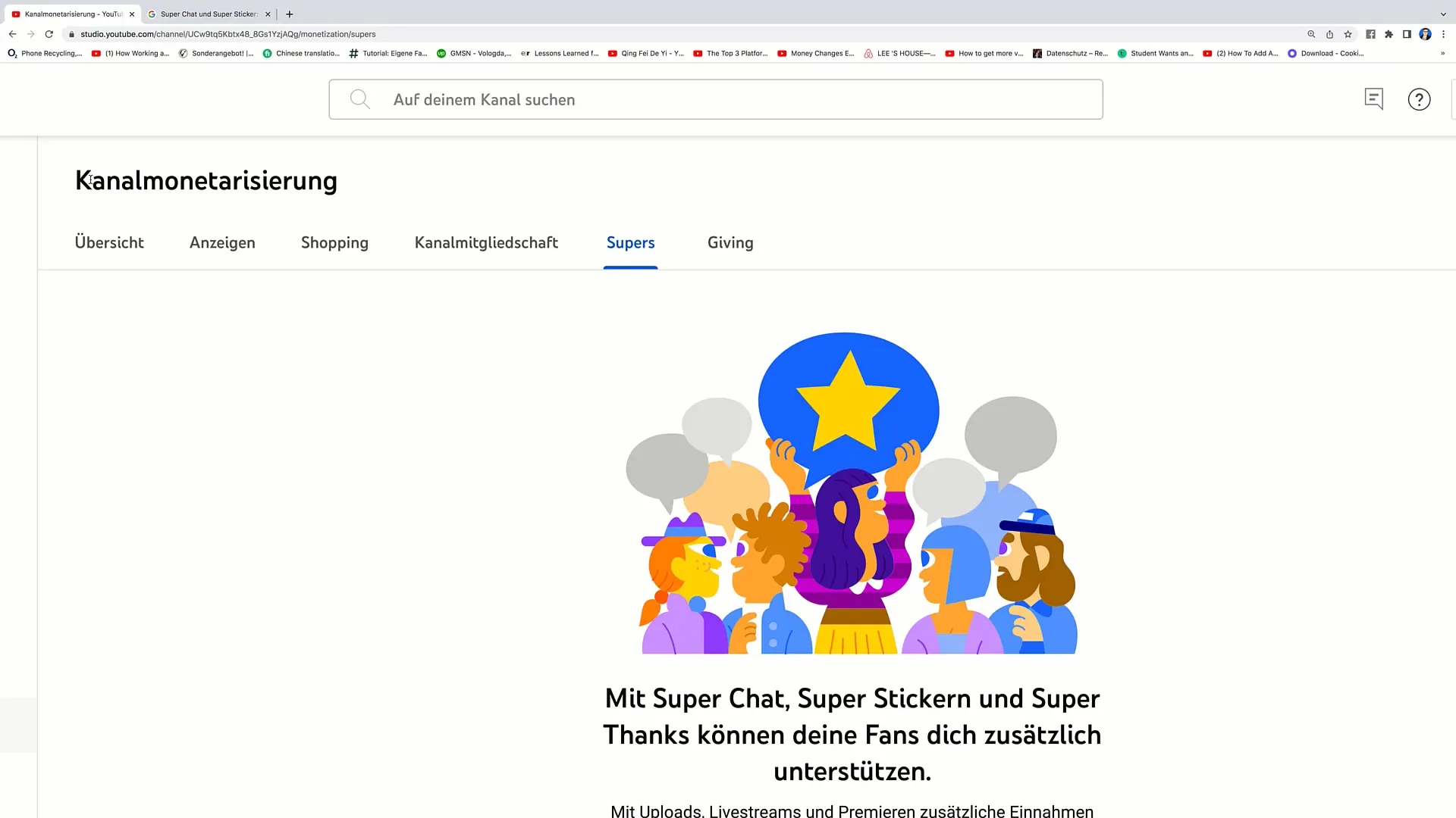 Livestreaming Tutorial: Activate Superchat on YouTube