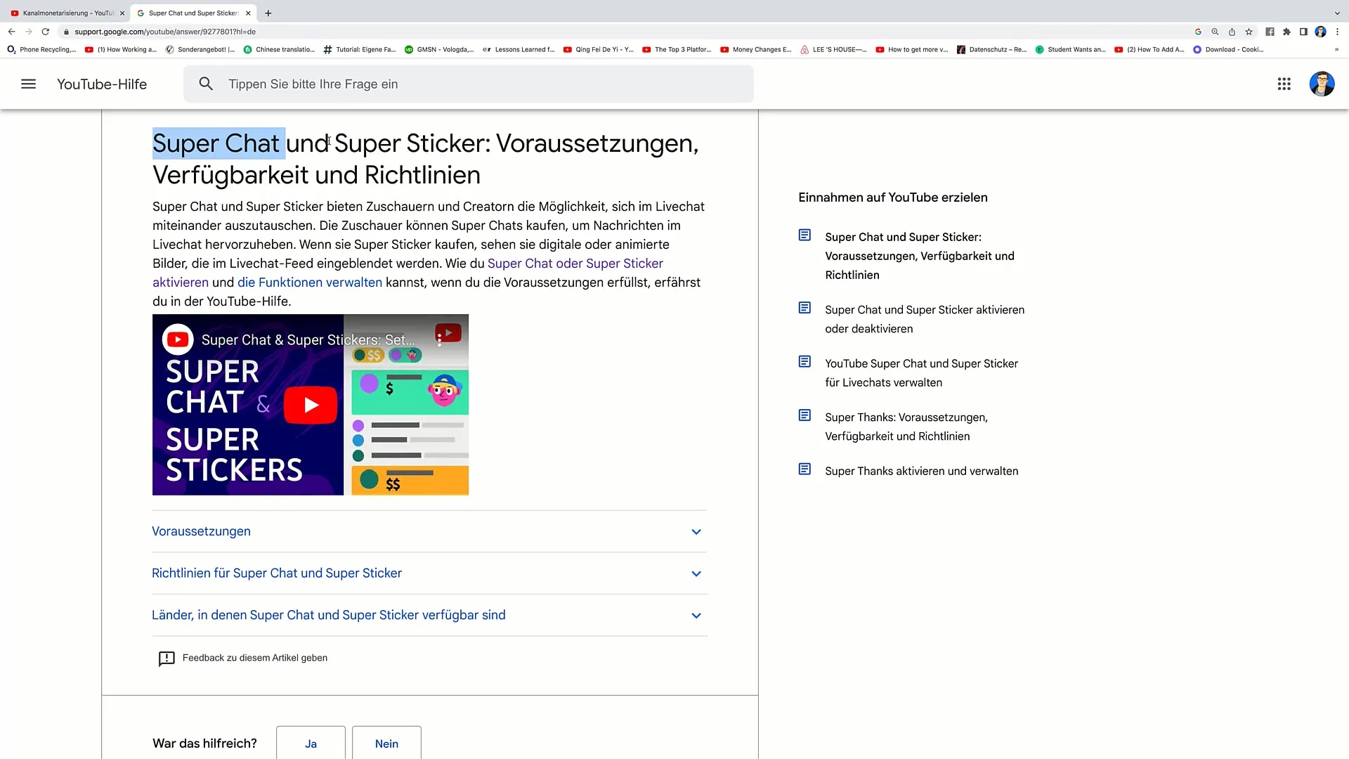 Livestreaming tutorial: Activate Superchat on YouTube