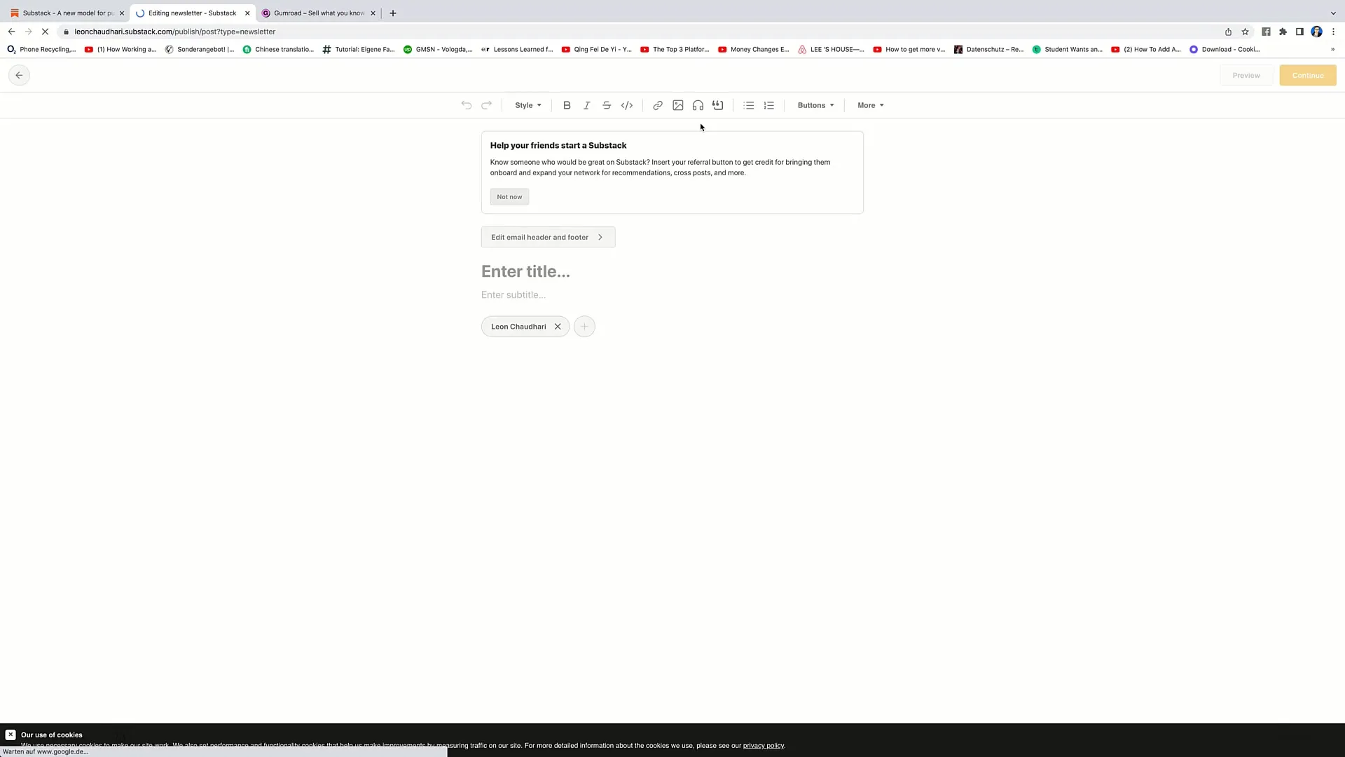 Livestreams ankündigen: Baue deine E-Mail-Liste mit Substack und Gumroad auf