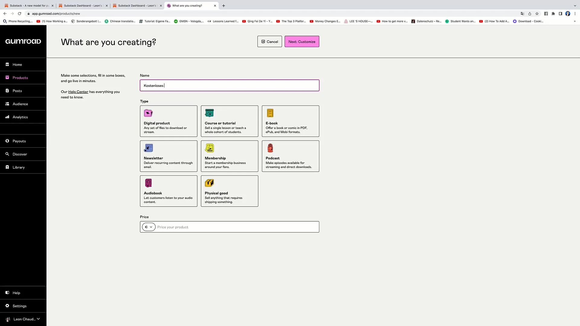 Livestreams ankündigen: Baue deine E-Mail-Liste mit Substack und Gumroad auf