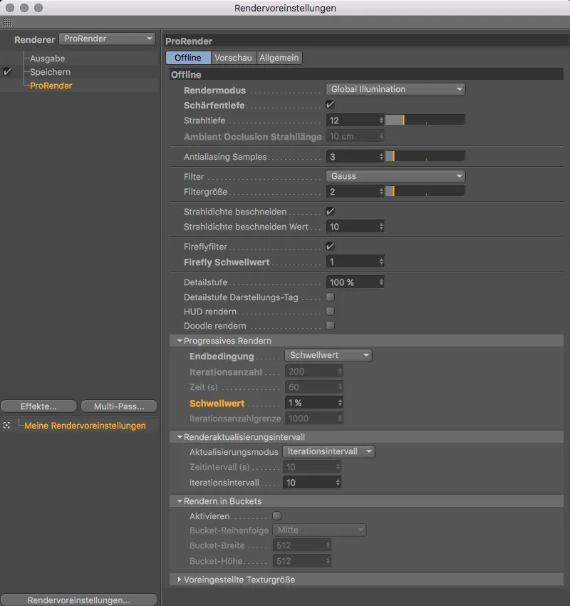 リリース19で新しく登場したのは、物理ベースのGPUレンダラーProRenderです。