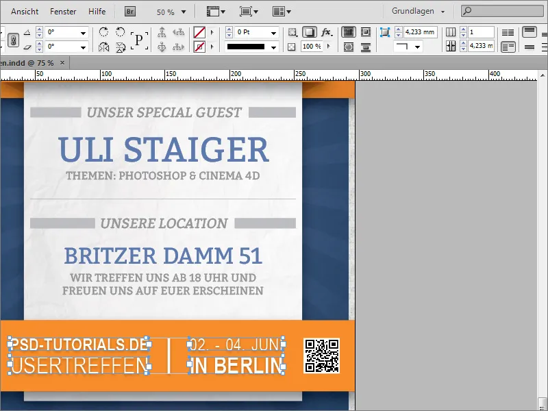 Plakat gestalten in Adobe InDesign - Teil 4: QR-Code und Texturen erstellen