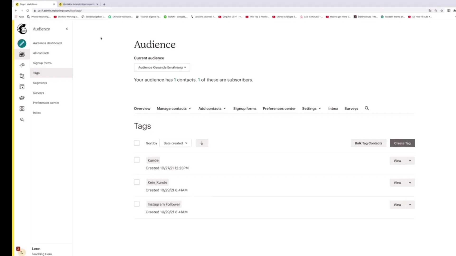 Эффективное соединение тегов и сегментов в Mailchimp
