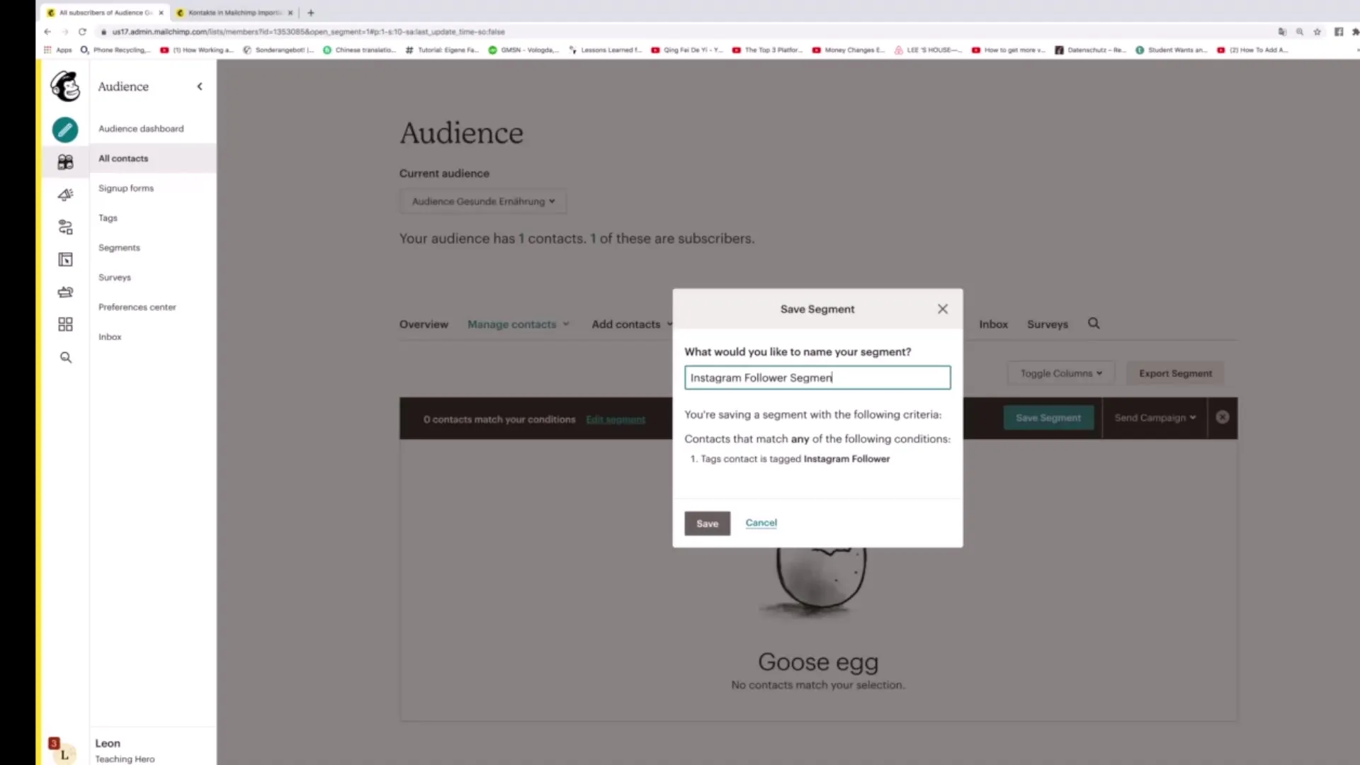 Эффективное соединение тегов и сегментов в Mailchimp