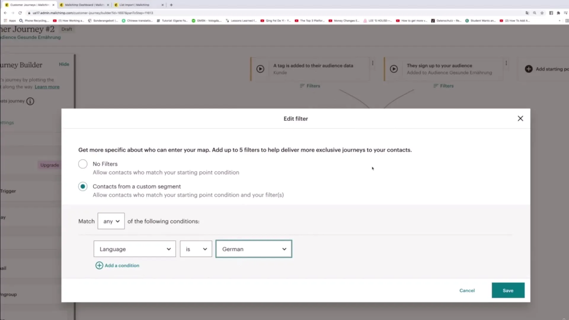 Optymalizacja triggerów w Customer Journey z Mailchimp