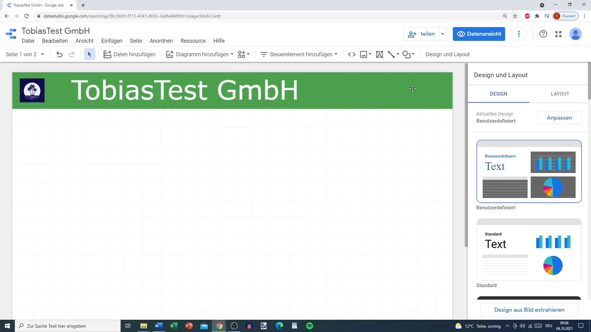 Vorlage gestalten im Google Data Studio – Schritt-für-Schritt-Anleitung