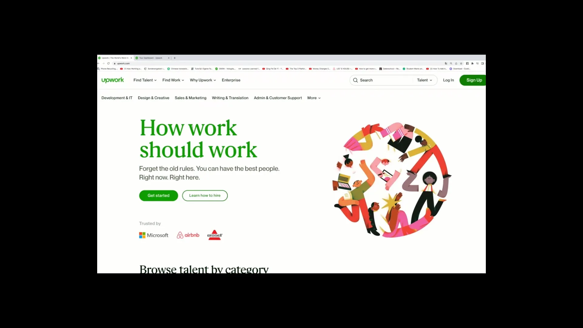 Find efficient merchandise designers via Upwork