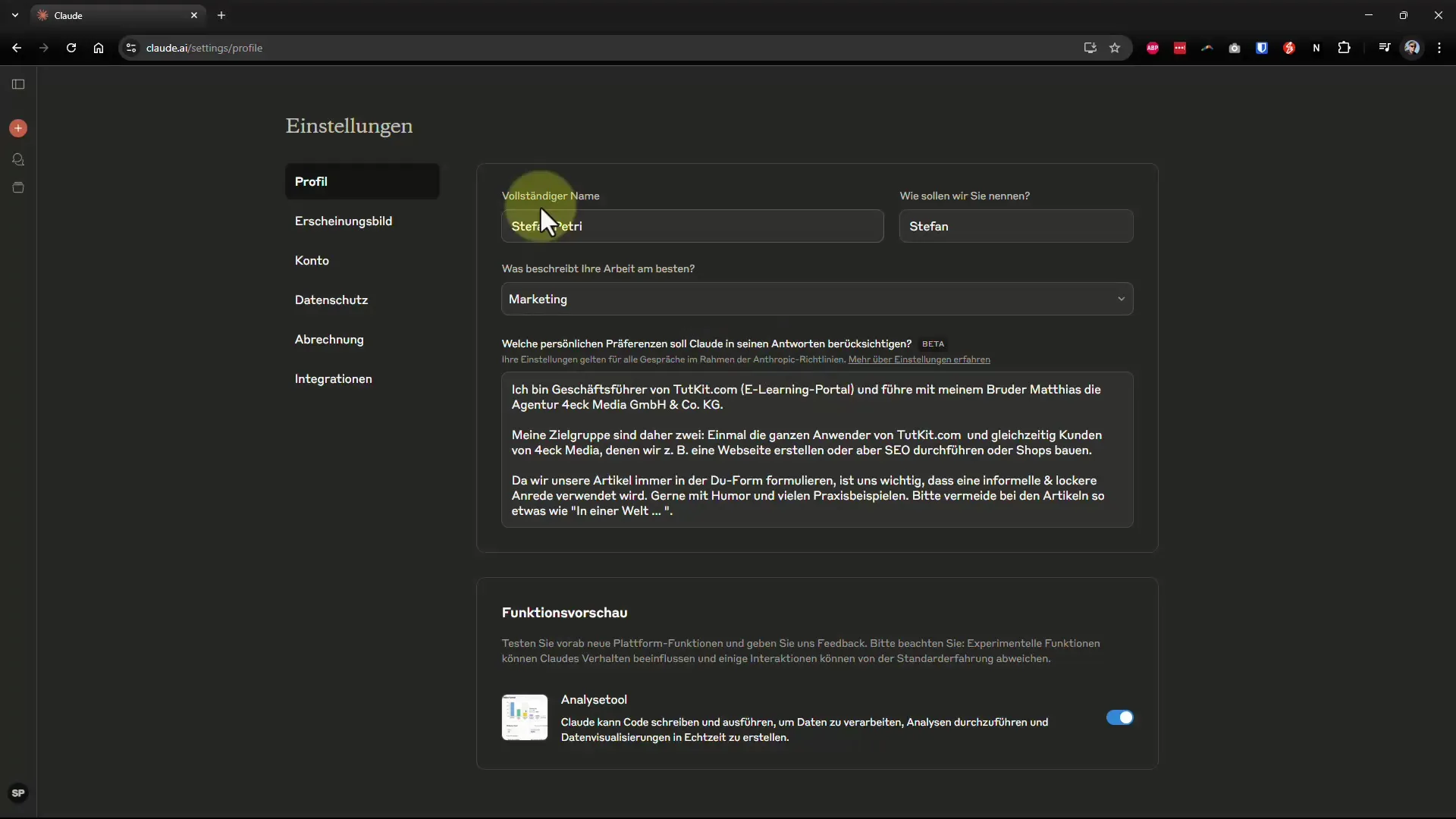 Impostazioni ottimali per Claude AI Impostazioni ottimali per Claude AI