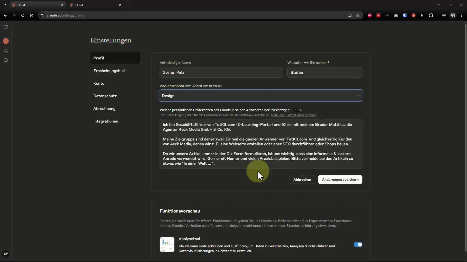 Impostazioni ottimali per Claude AI Impostazioni ottimali per Claude AI