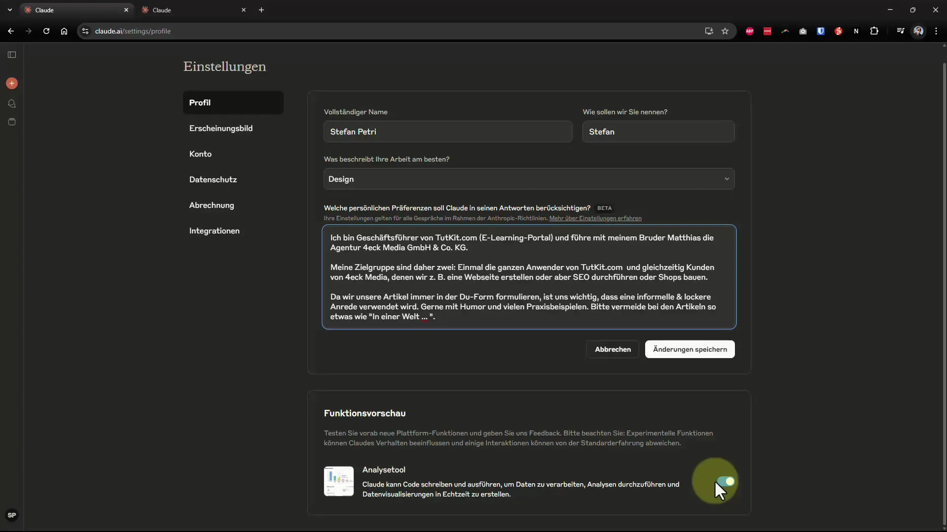 Impostazioni ottimali per Claude AI Impostazioni ottimali per Claude AI