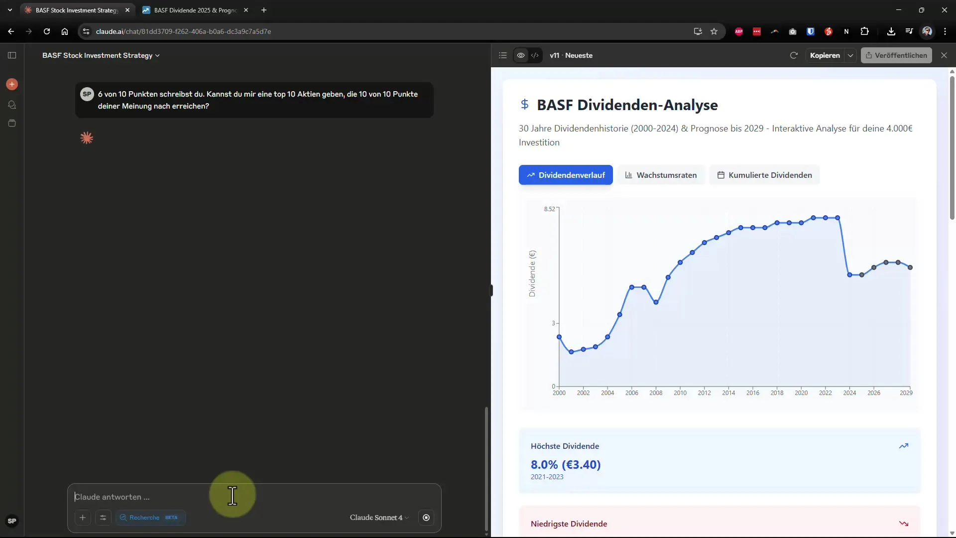 Claude AI come analista finanziario: Comprendere il titolo BASF Claude AI come analista finanziario: Comprendere il titolo BASF