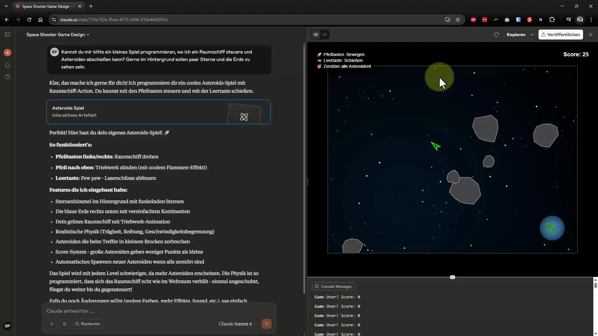 Crea il tuo gioco degli Asteroidi con il supporto dell'IA Crea il tuo gioco Asteroids con supporto AI