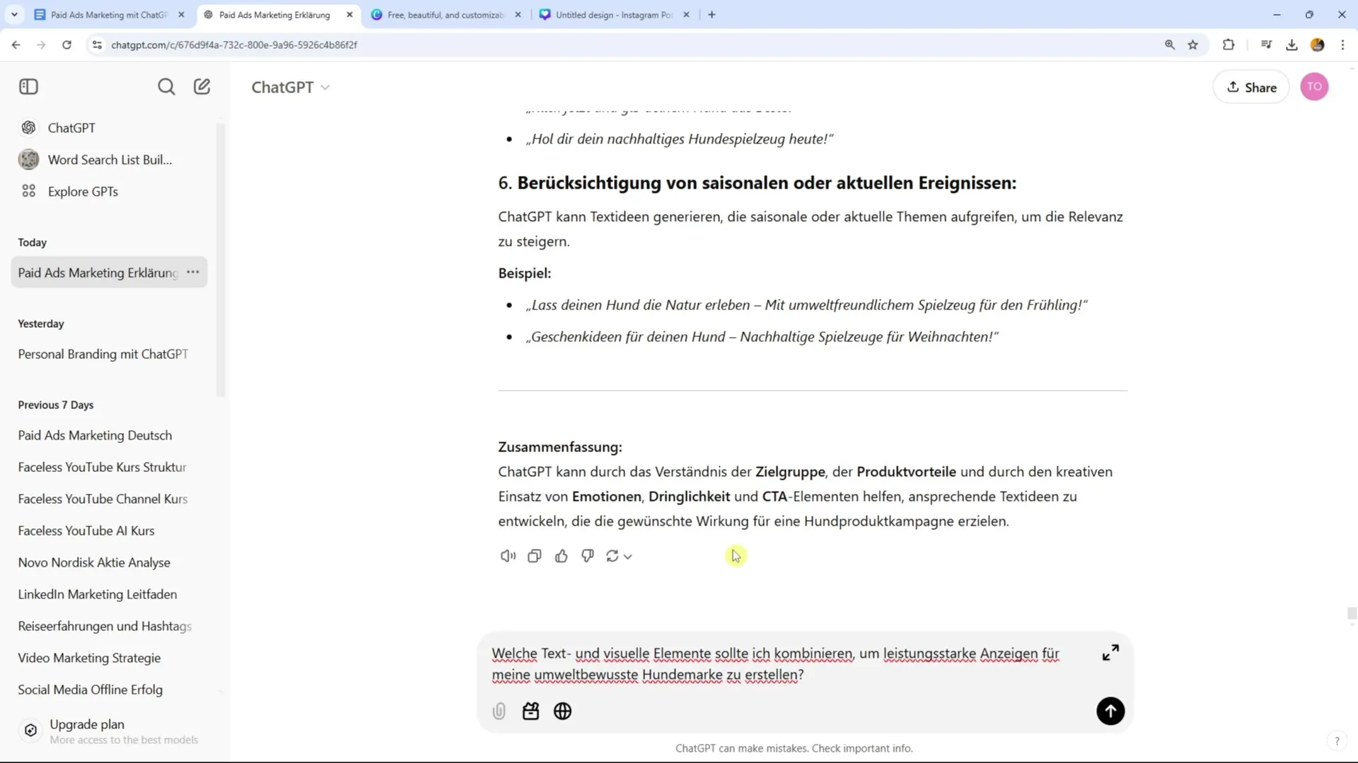 Kreative Werbung mit ChatGPT: So generierst du Anzeigentexte
