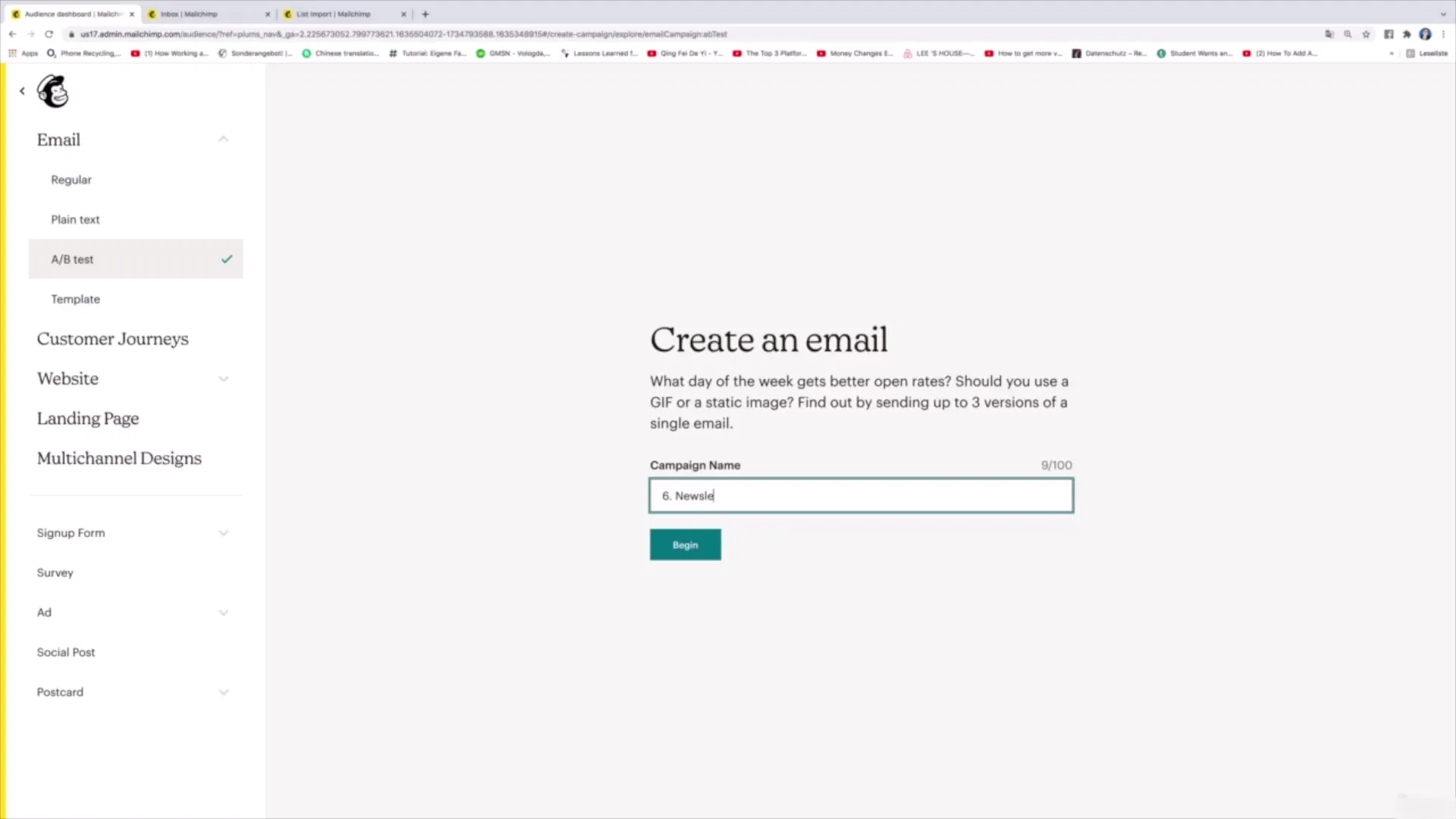 Optimalizujte obsah newslettera pomocou A/B testov v Mailchimpe