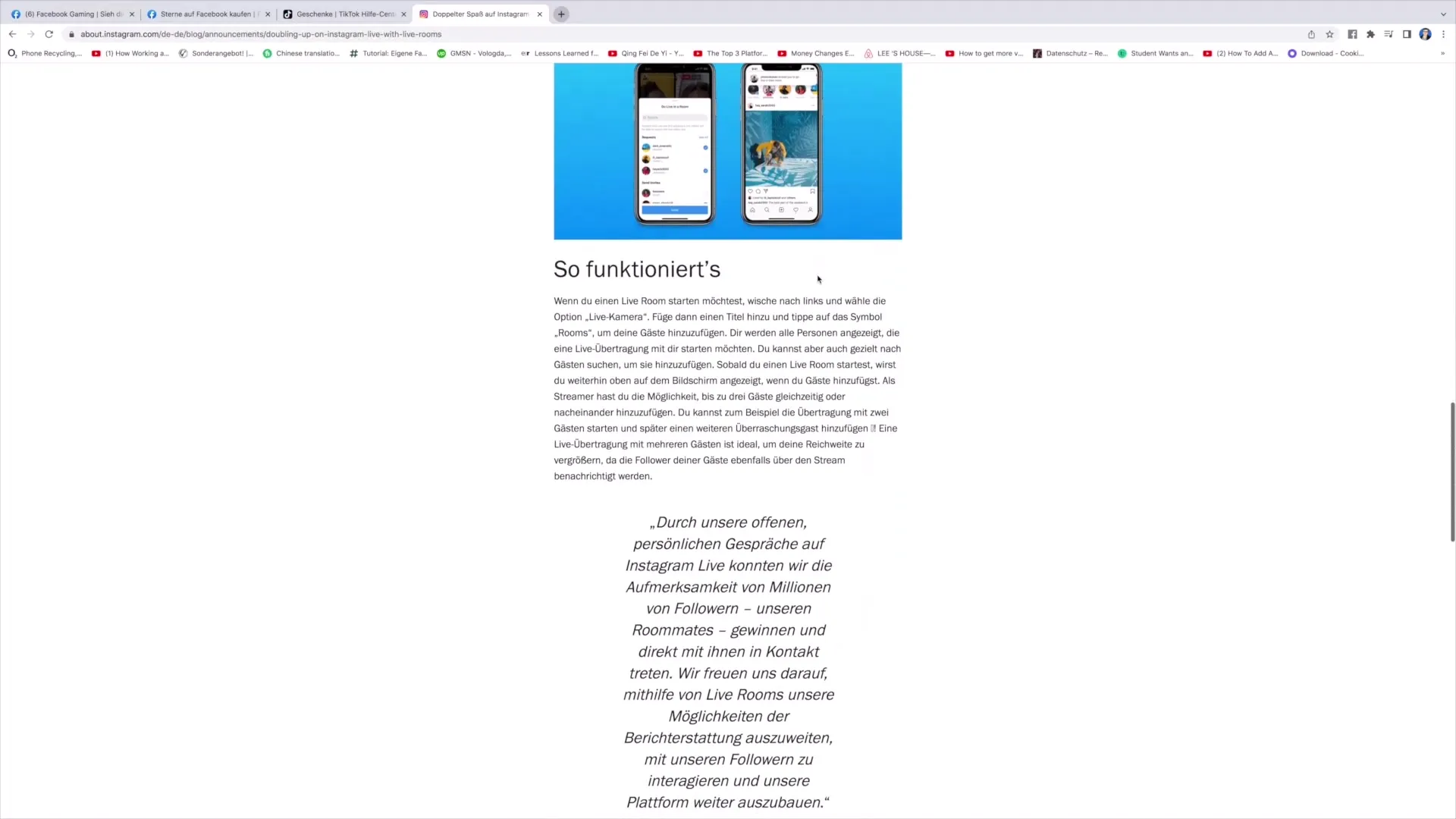 Practical guide for successful livestreaming on Facebook, TikTok, and Instagram