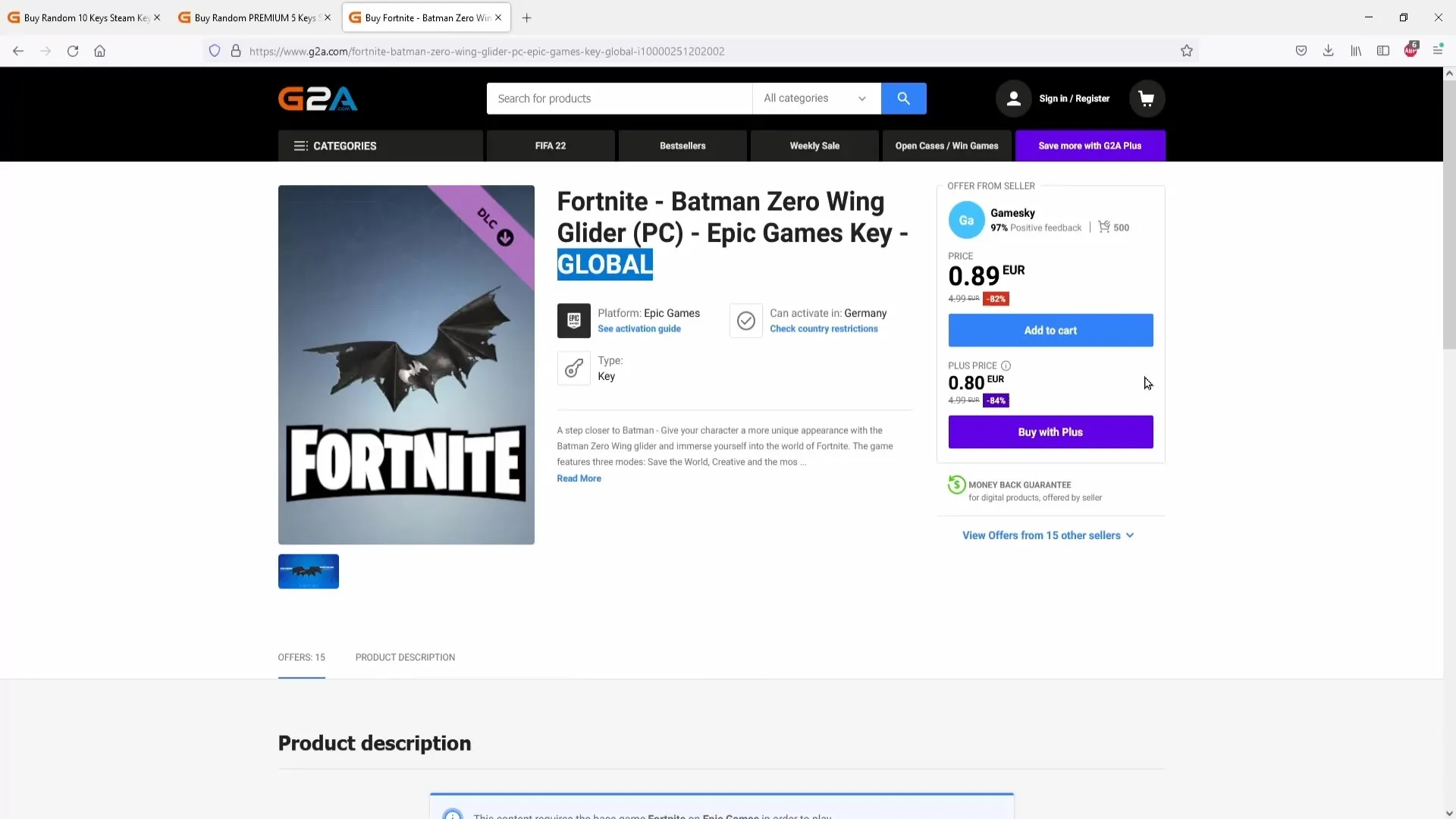 Compra óptima de claves de Steam y Epic Games para streams