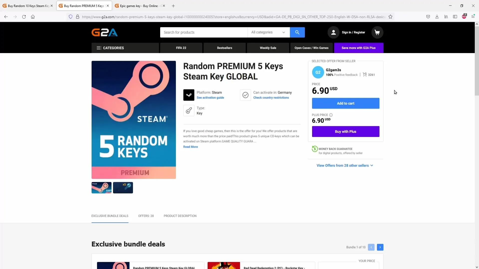 Compra óptima de claves de Steam y Epic Games para transmisiones