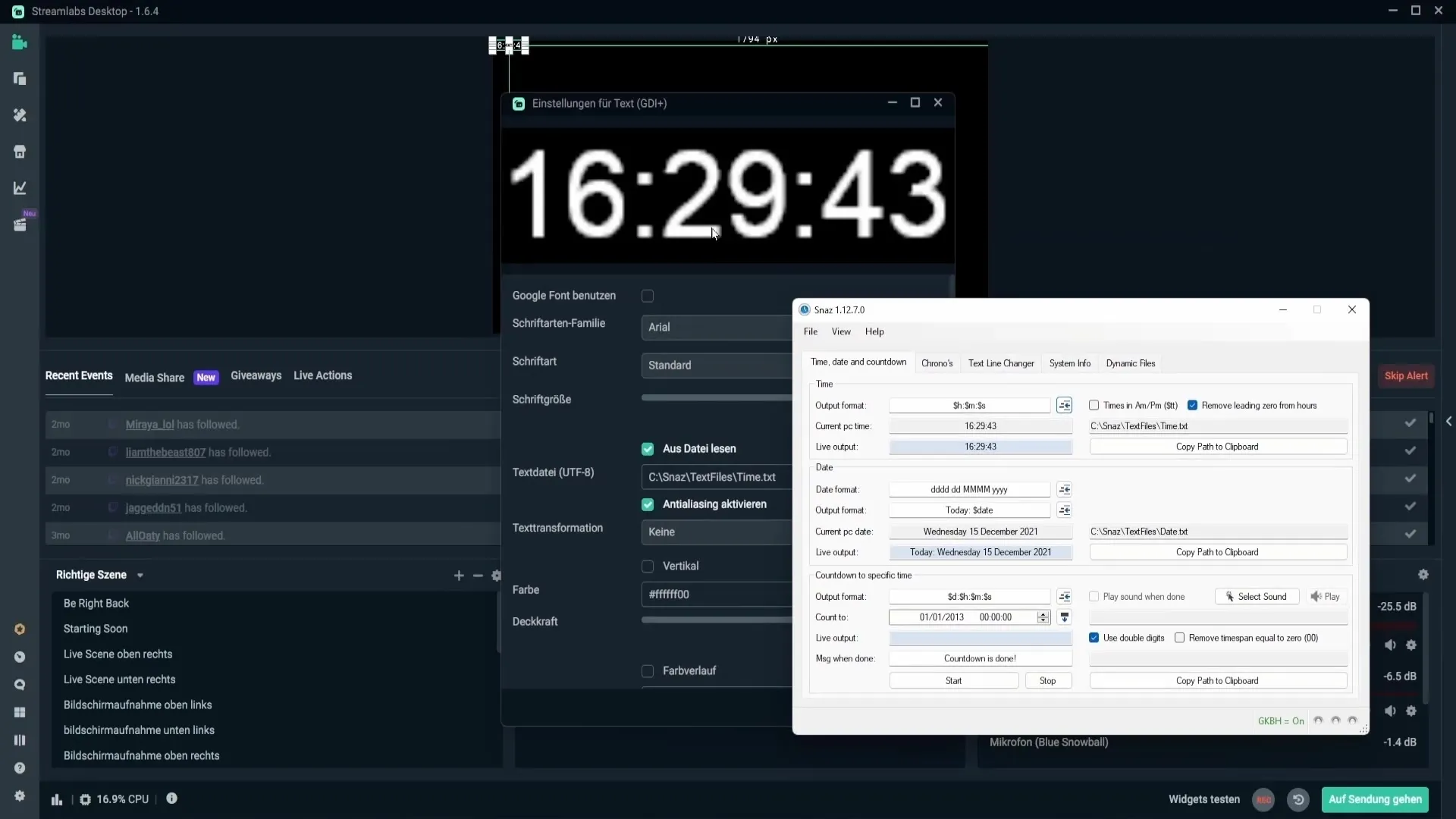 ¡Inserta la hora fácilmente en tu stream - así funciona!