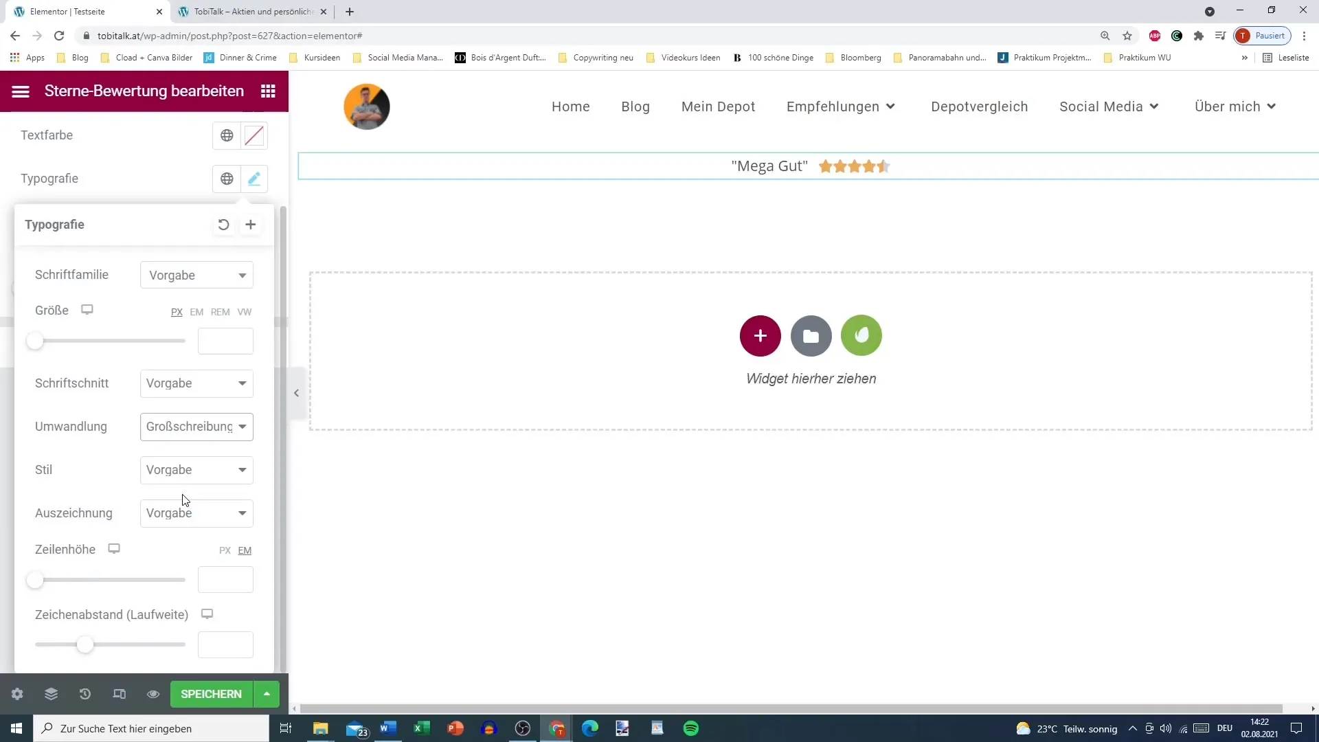 Optimal star rating in Elementor for WordPress