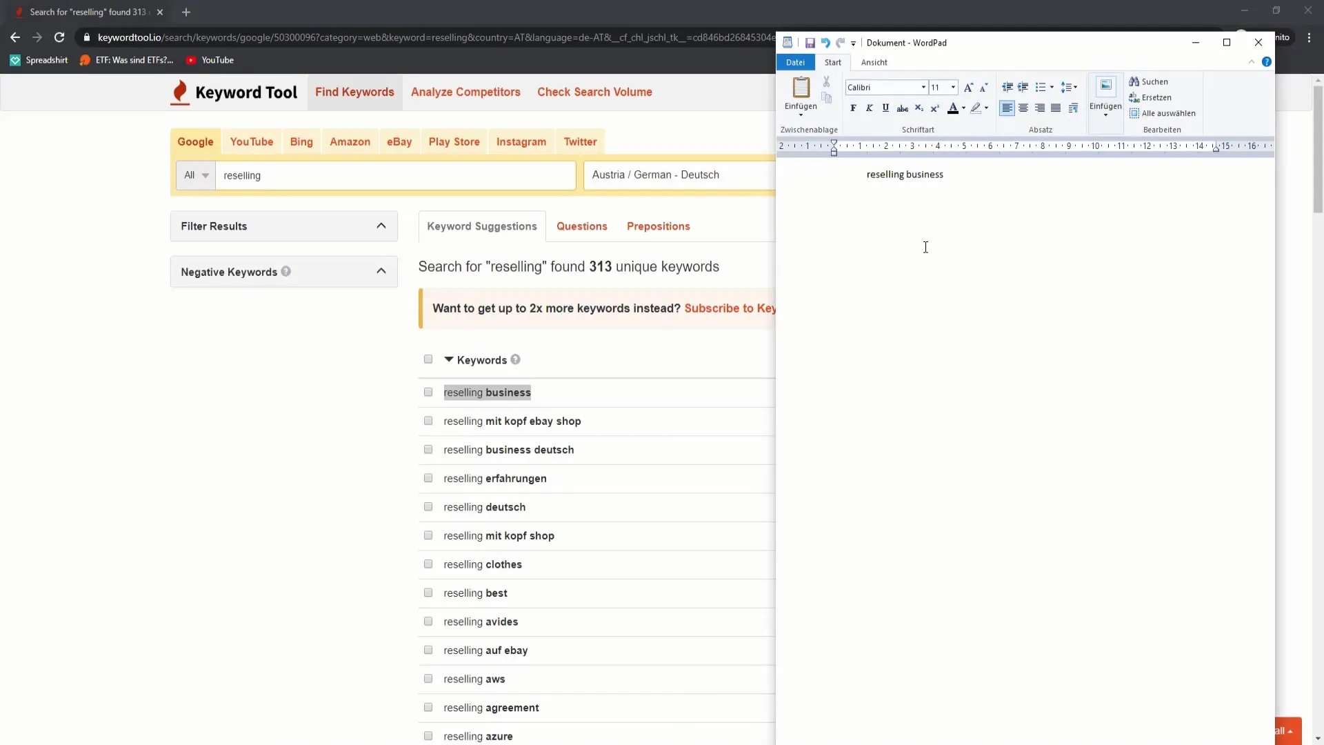 Utilisation optimale de keywordtool.io pour YouTube