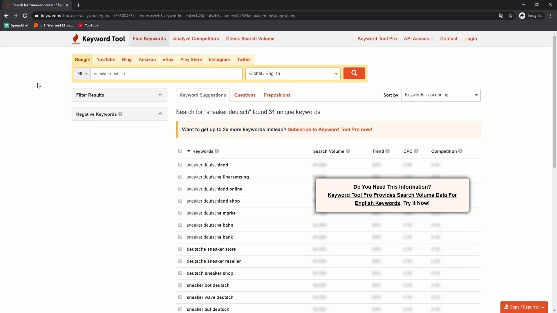 Utilisation optimale de keywordtool.io pour YouTube