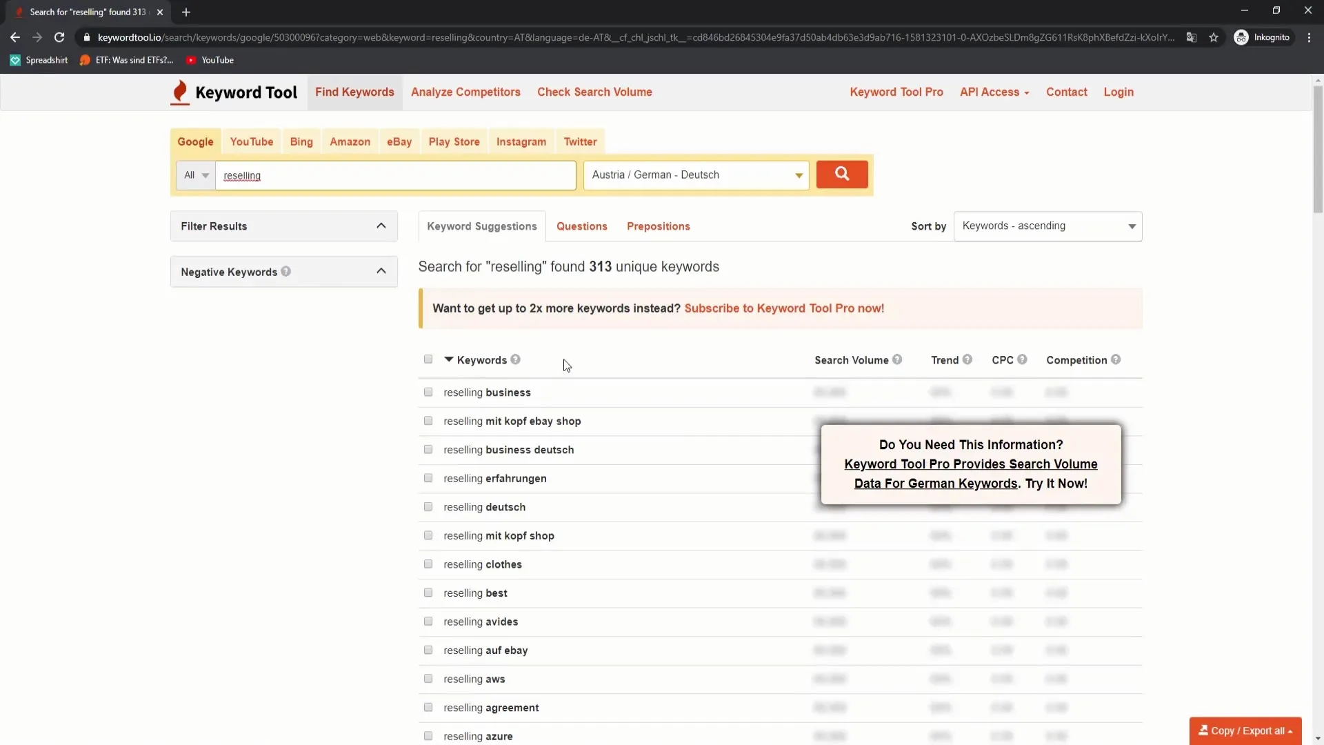 Utilisation optimale de keywordtool.io pour YouTube