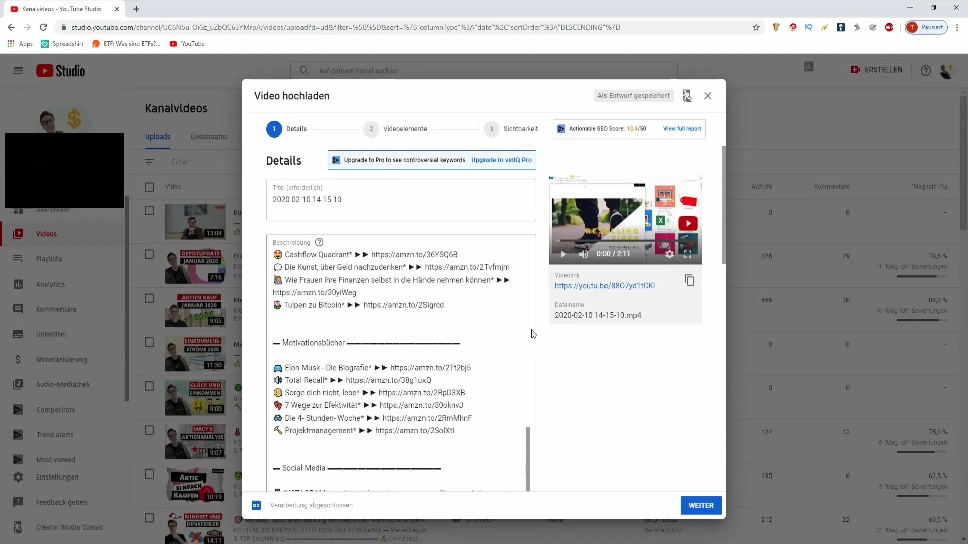 Utilisation efficace de l'écran de fin et de la première dans les vidéos YouTube