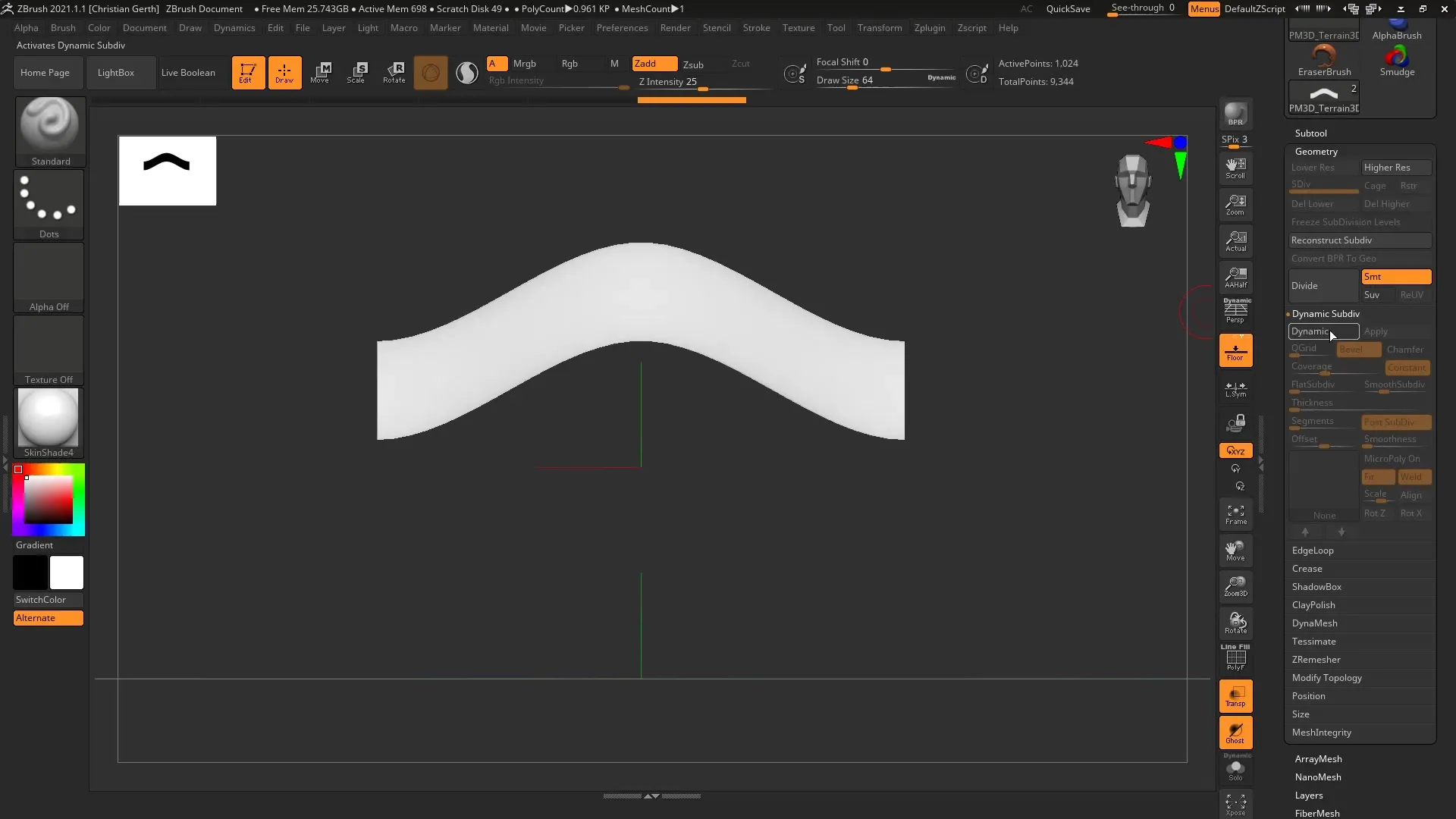 ZBrush 2021: Dynamic Thickness for Effective Mesh Design
