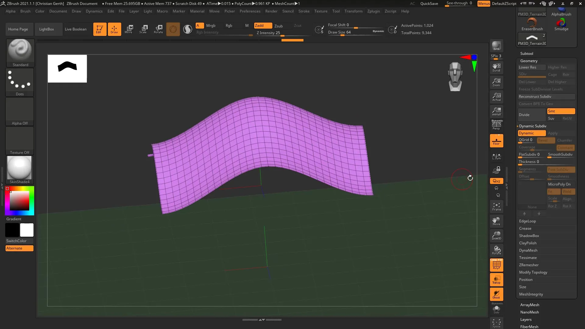 ZBrush 2021: Dynamic Thickness for Effective Mesh Design