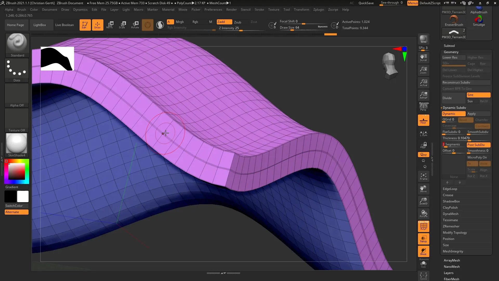 ZBrush 2021: Dynamic Thickness for Effective Mesh Design