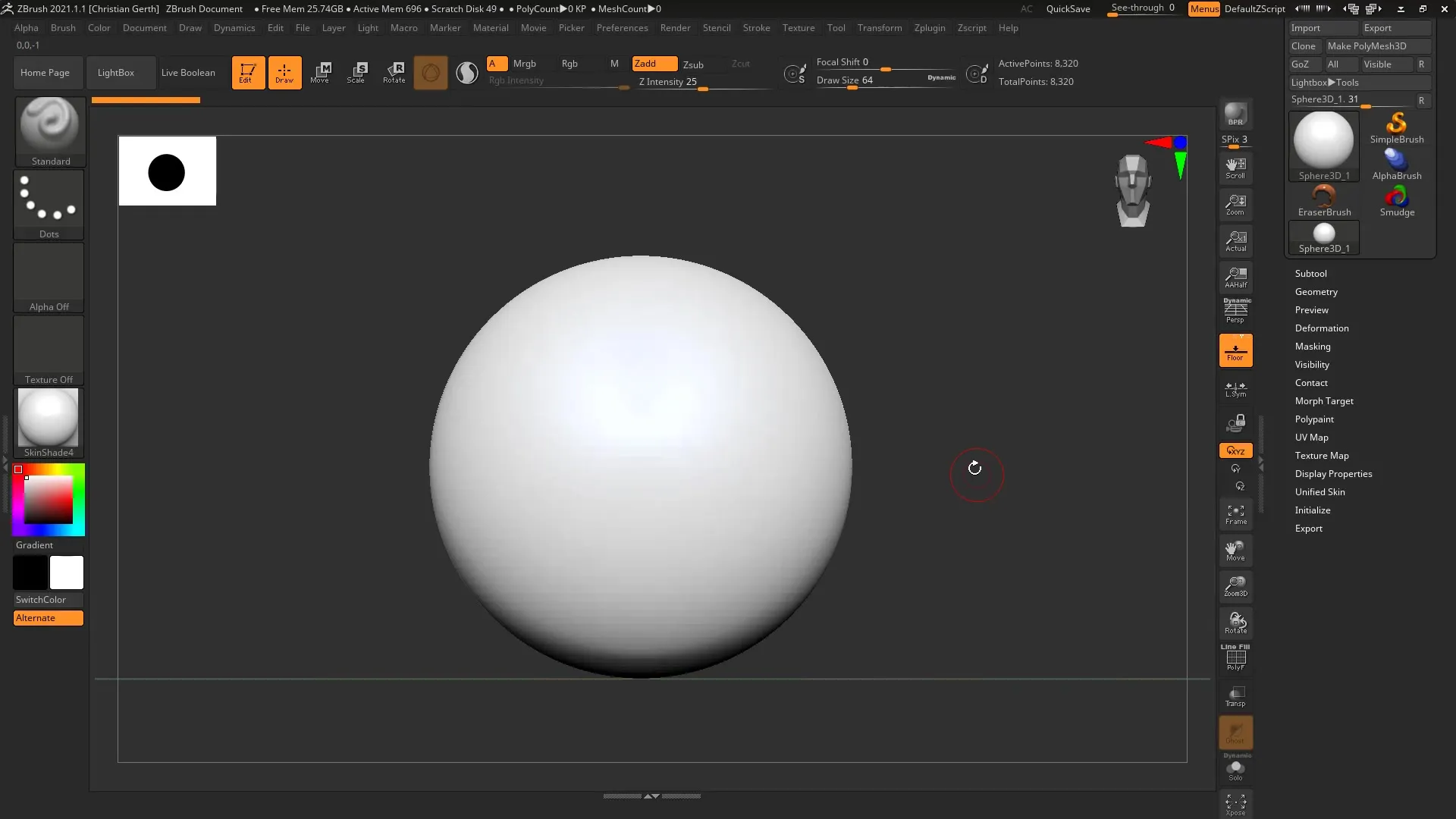 ZBrush 2021: Dynamic Thickness for Effective Mesh Design